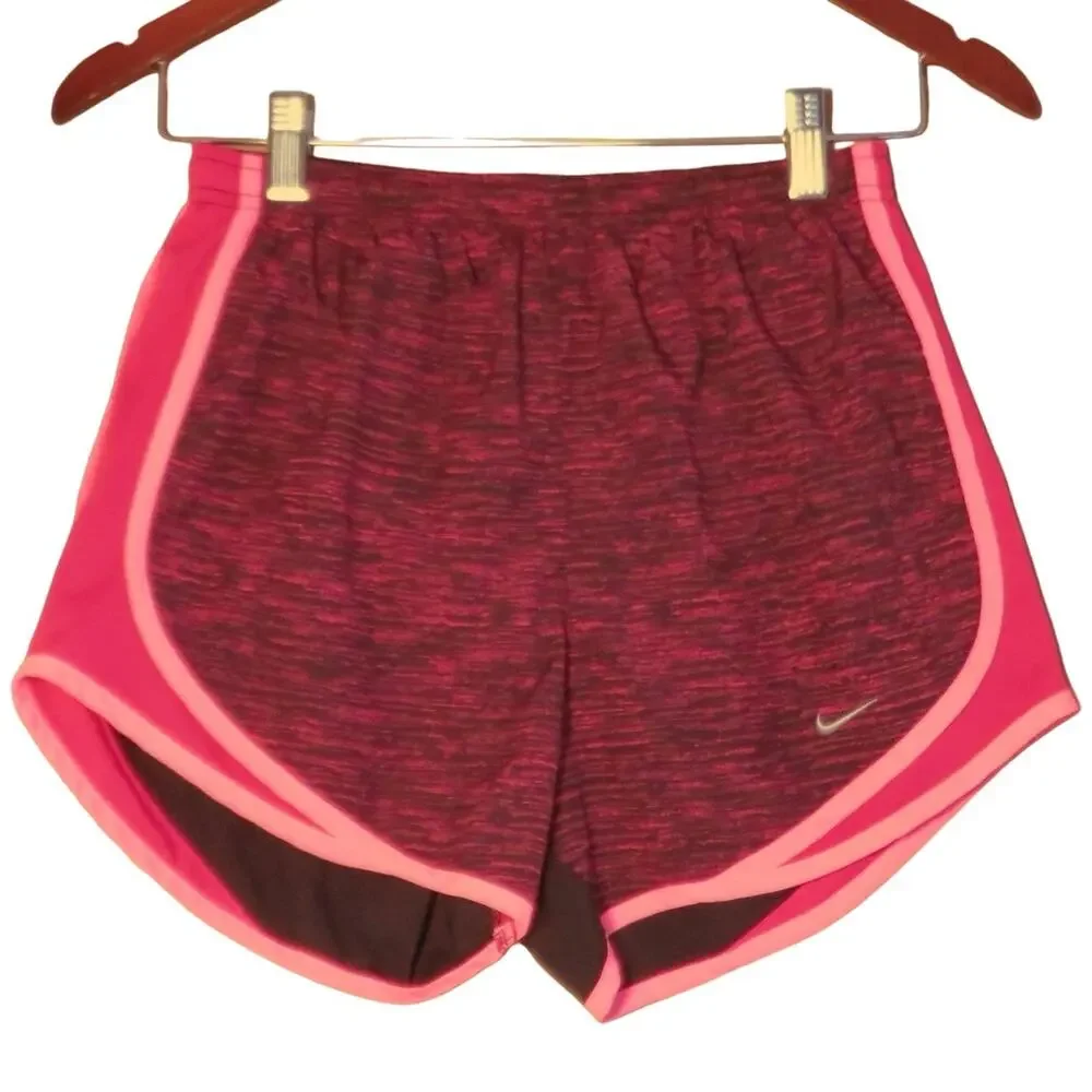 Nike Dri-Fit Womens Athletic Pull On Workout Shorts Black Pink XS NWOT